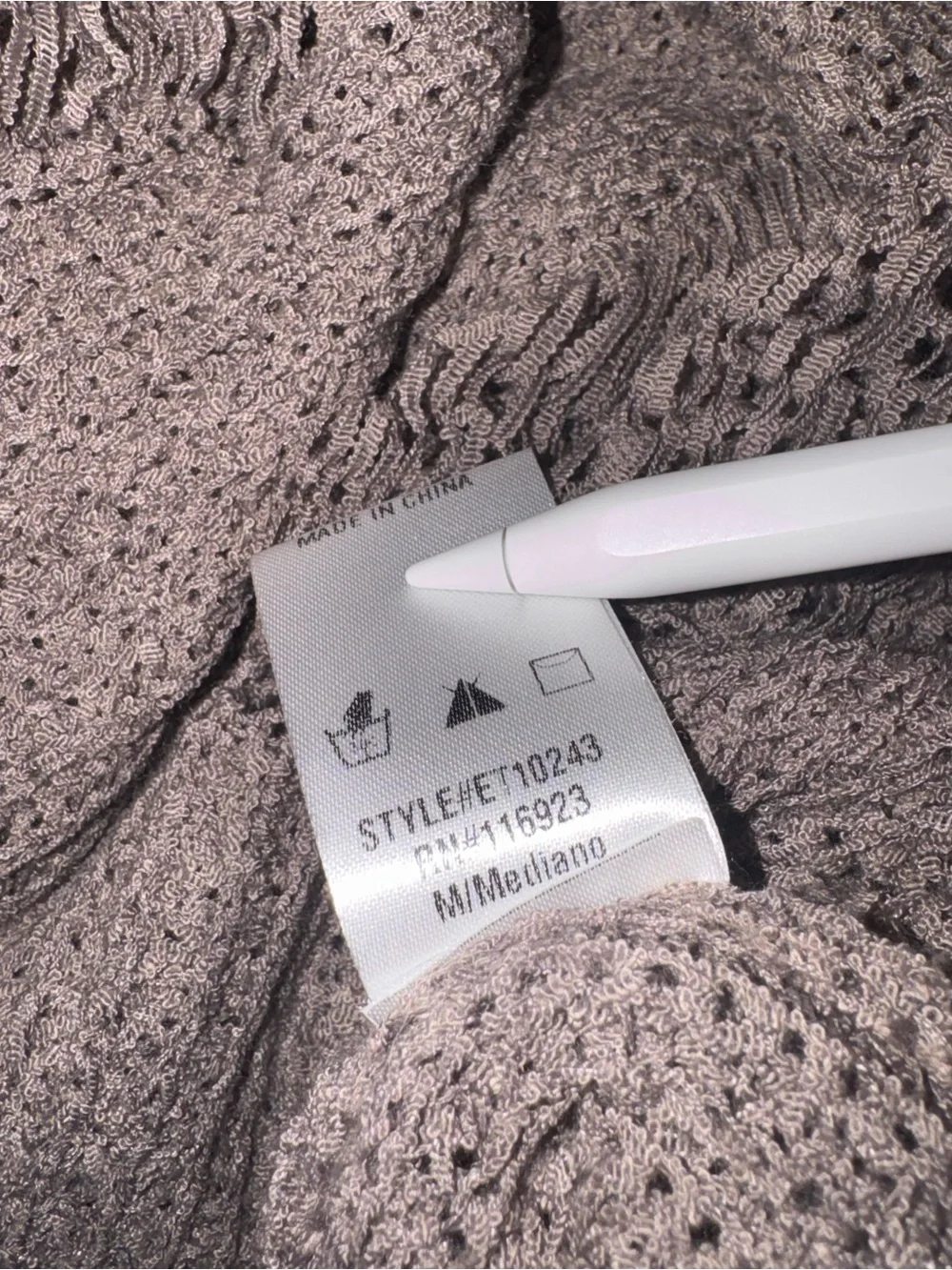 easel Taupe Distressed Scoop Neck Knit Sweater